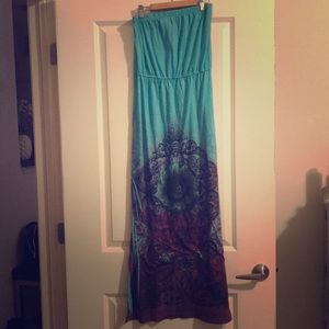 Strapless maxi dress